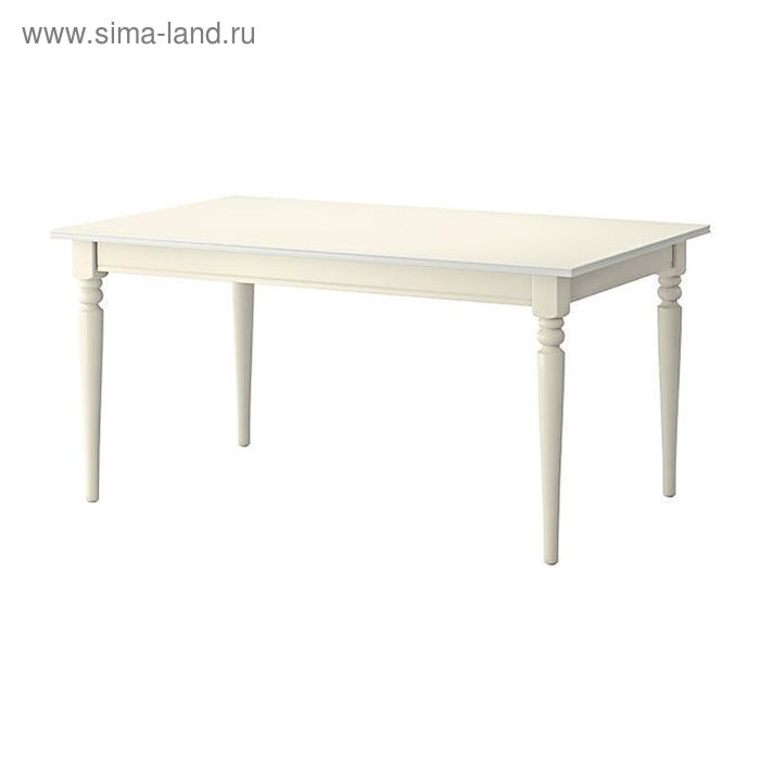 фото Раздвижной стол, цвет белый ингаторп ikea