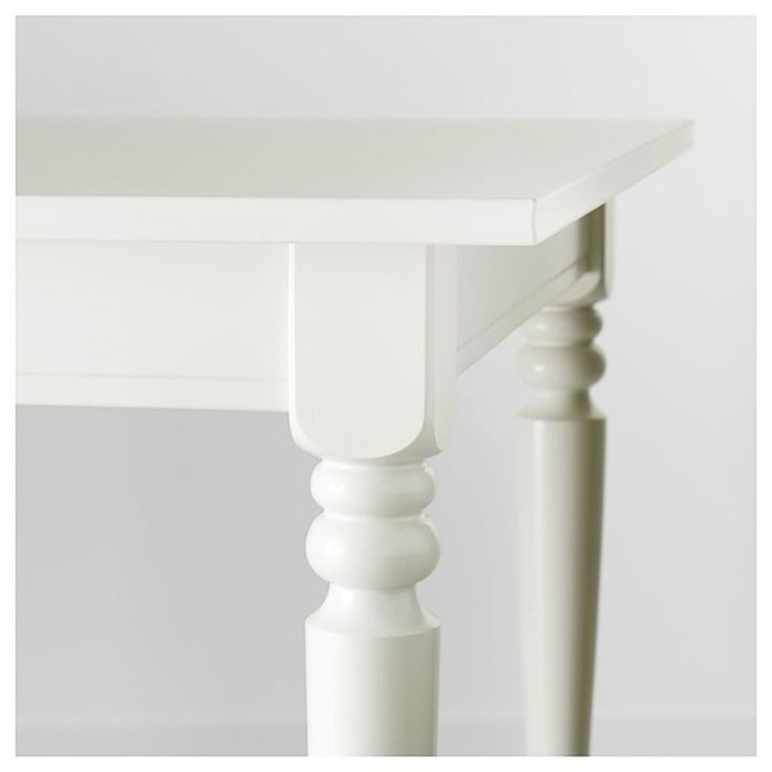 Раздвижной стол, цвет белый ИНГАТОРП