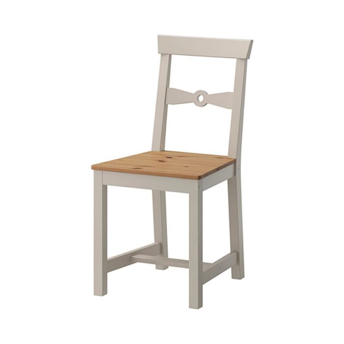 Стул, светлая морилка антик, серый ГЭМЛЕБИ