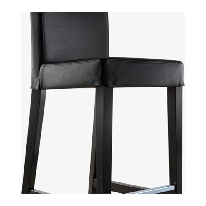 Стул барный, цвет коричнево-чёрный, Глосе черный ХЕНРИКСДАЛЬ