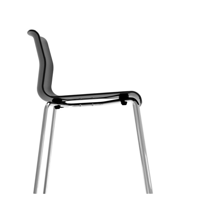 Табурет барный, цвет черный, хромированный ГЛЕН