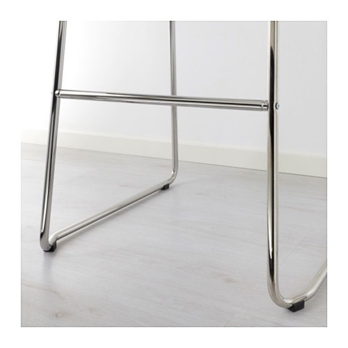 Табурет барный, цвет черный, хромированный ГЛЕН