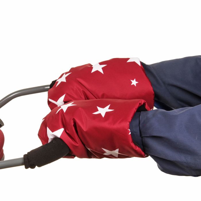 Санки-коляска Pikate Звёзды, цвет бордовый