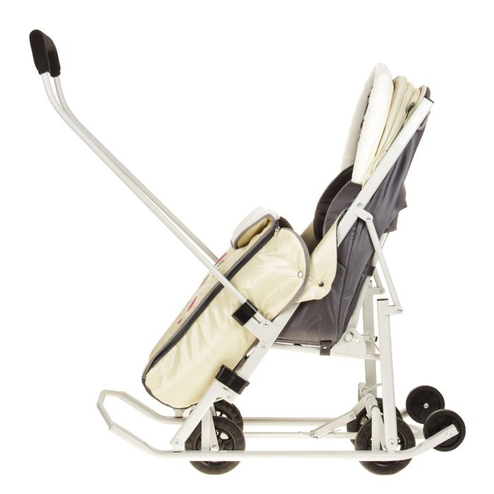 Санки-коляска "Радуга", цвет бежевый