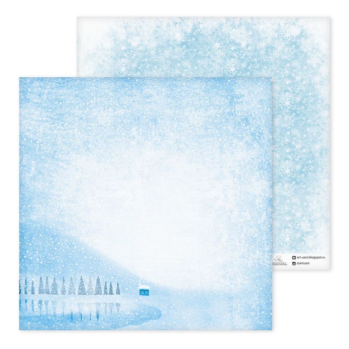 Бумага для скрапбукинга «Сказочные снежинки», 30,5 × 30,5 см