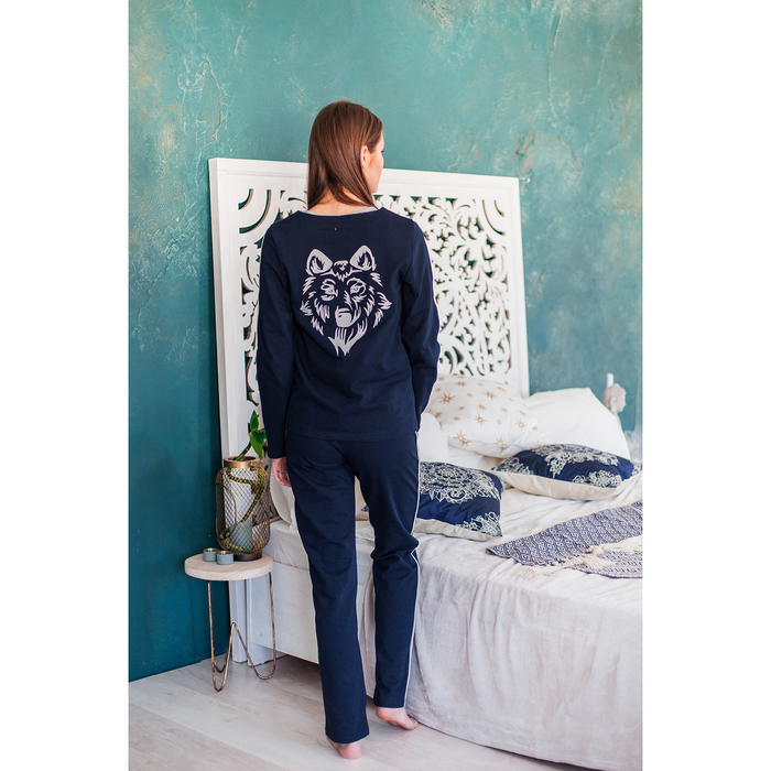 Костюм женский (джемпер, брюки) "Франческа", цвет темно-синий, р-р 46 2030