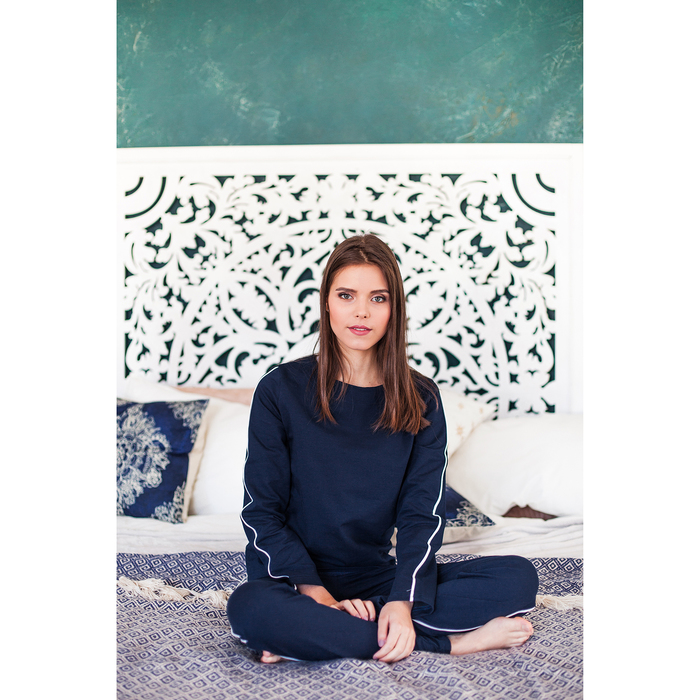 Костюм женский (джемпер, брюки) "Франческа", цвет темно-синий, р-р 50 2030