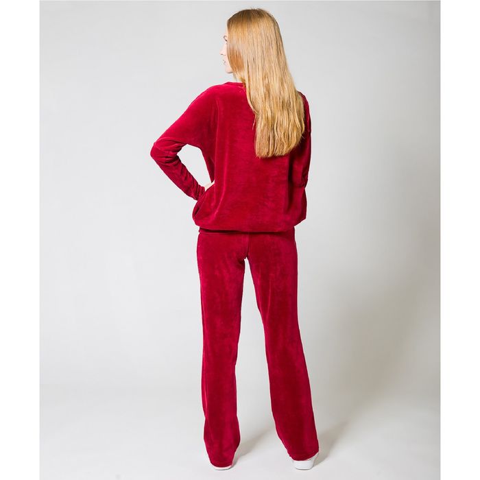 Костюм женский (джемпер, брюки) "Селин", цвет бордовый, р-р 50 2031