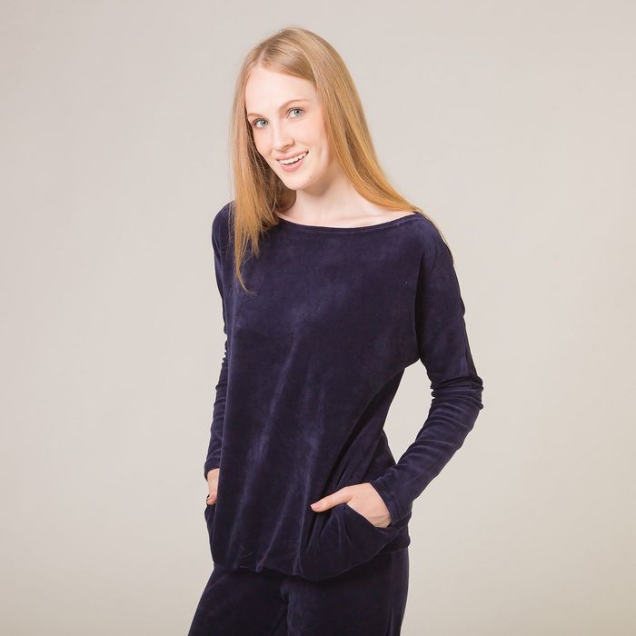 Костюм женский (джемпер, брюки) "Селин", цвет темно-синий, р-р 46 2031