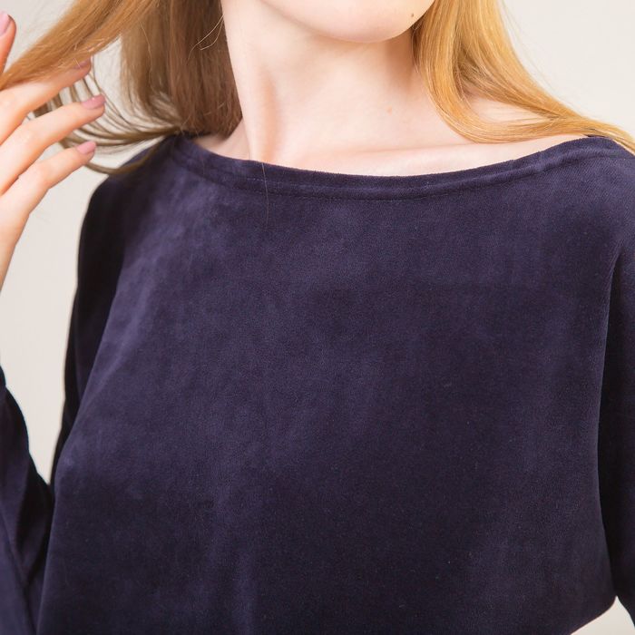 Костюм женский (джемпер, брюки) "Селин", цвет темно-синий, р-р 46 2031