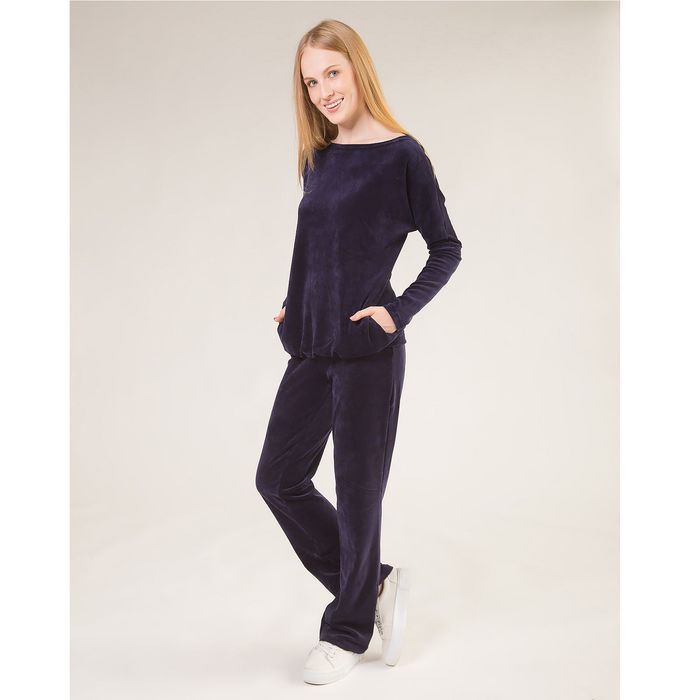 Костюм женский (джемпер, брюки) "Селин", цвет темно-синий, р-р 48 2031