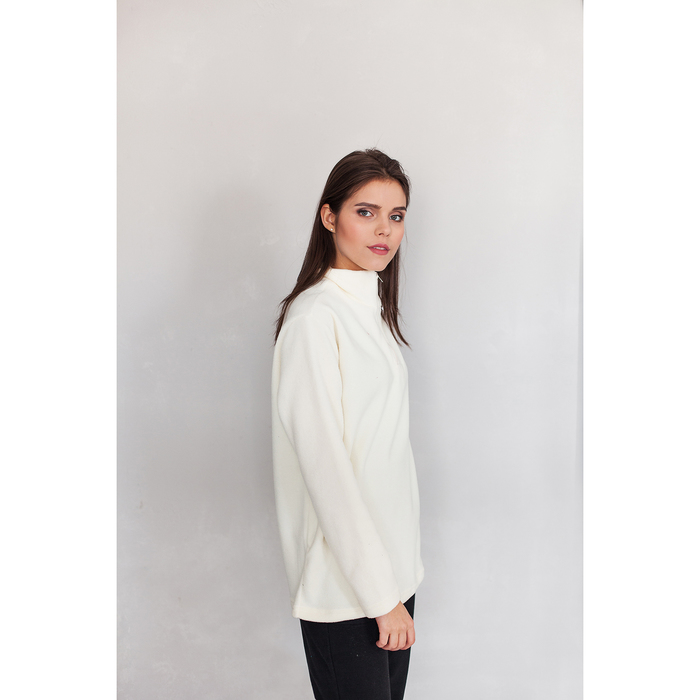 Толстовка женская "Ирис", цвет молочный, на короткой молнии, размер 46 2032