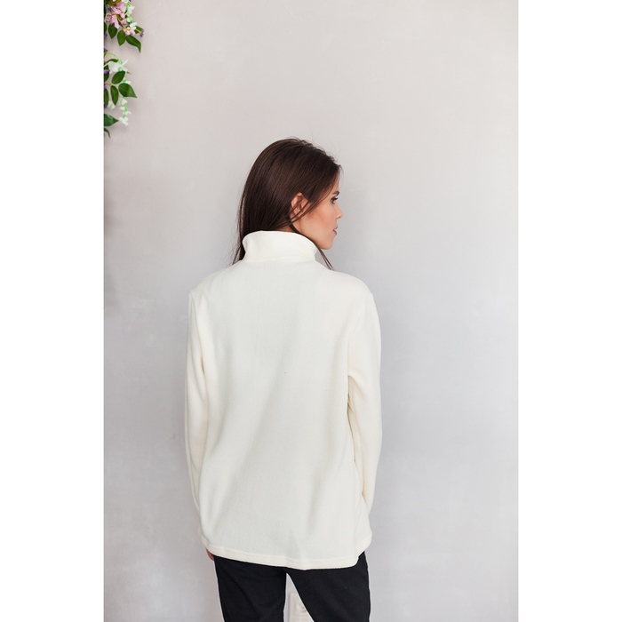 Толстовка женская "Ирис", цвет молочный, на короткой молнии, размер 46 2032