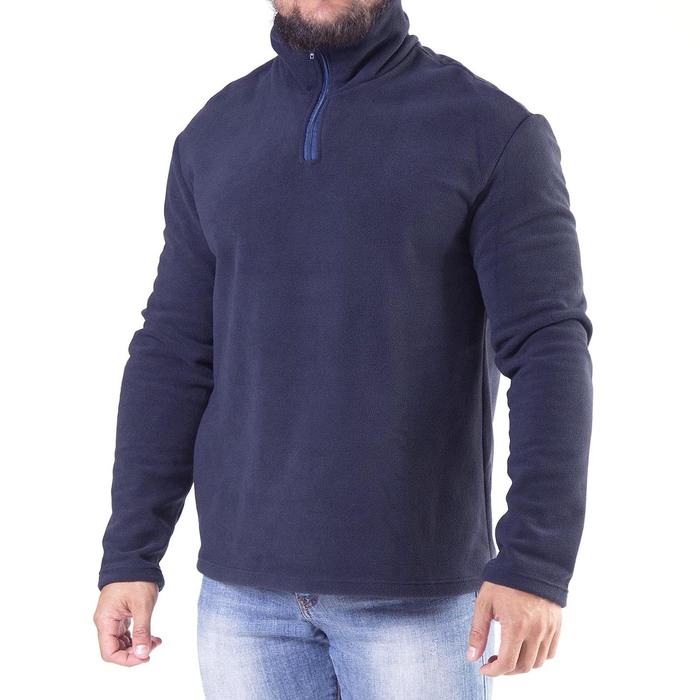 Толстовка мужская "Ричи", цвет темно-синий, на короткой молнии, размер 60 3010