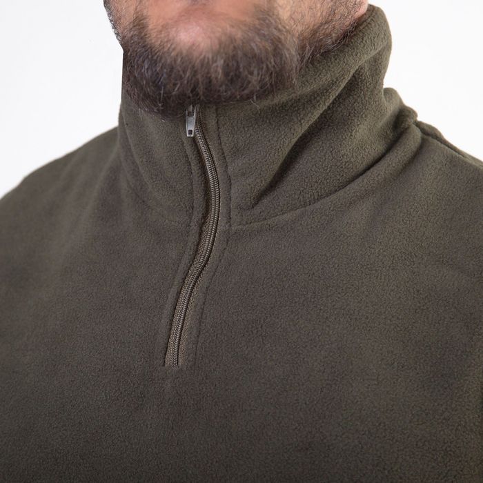 Толстовка мужская "Ричи", хаки, на короткой молнии, размер 60 3010