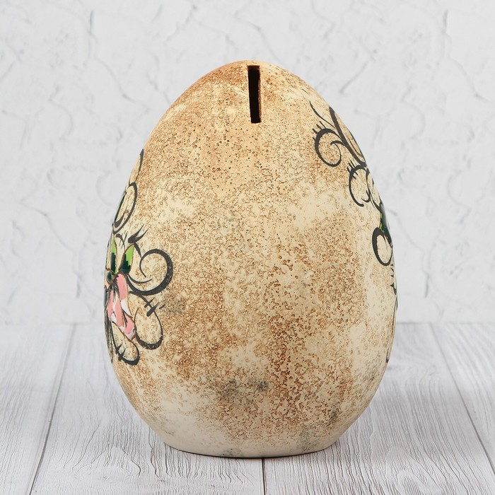 Копилка "Яйцо", шамот, микс