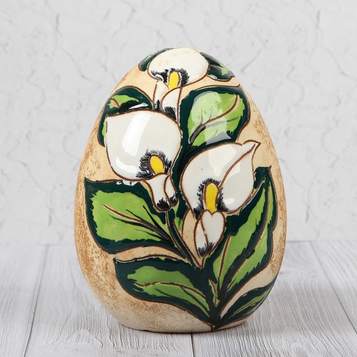 Копилка "Яйцо", шамот, микс