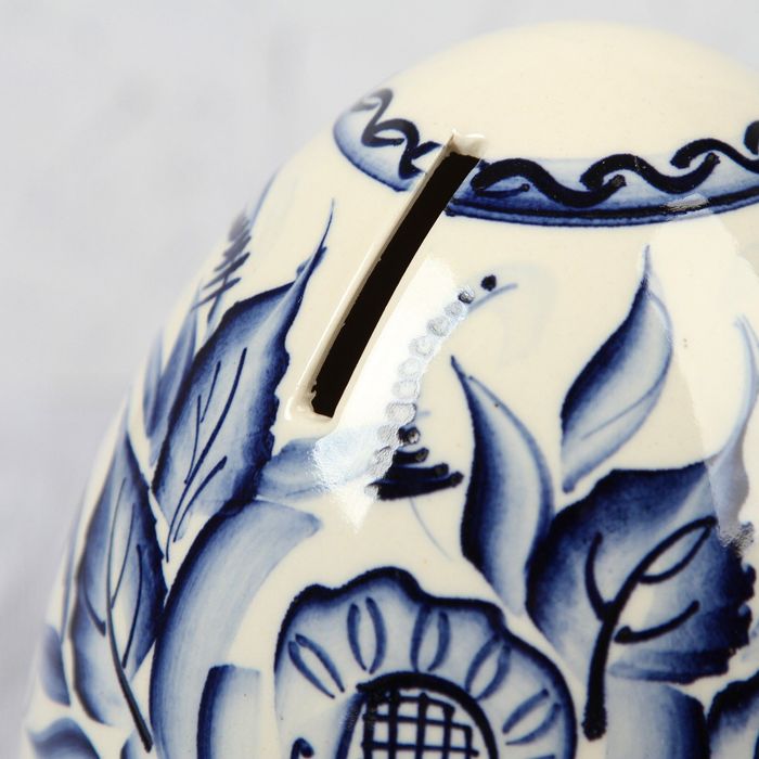 Копилка "Яйцо", гжель, микс