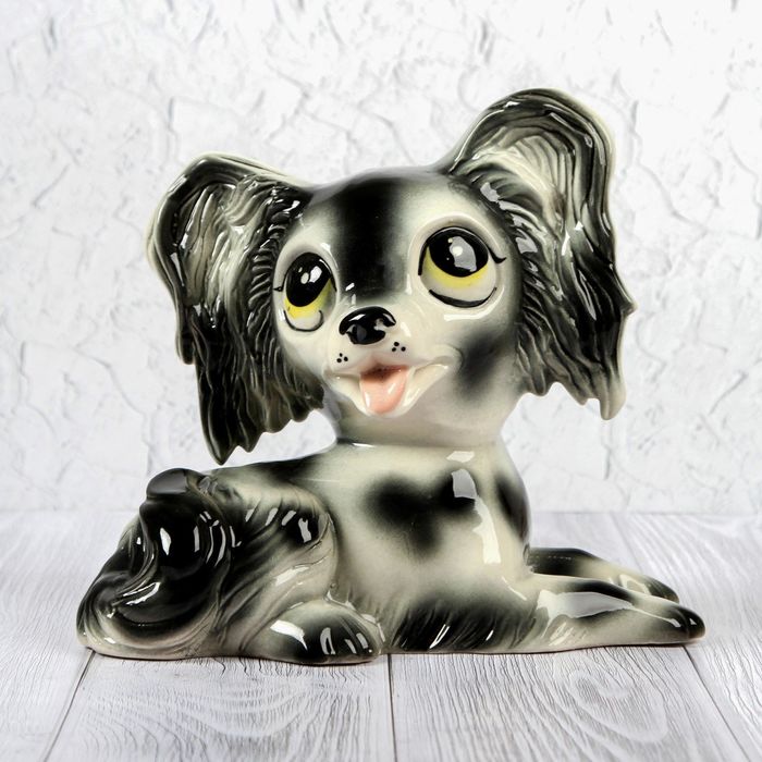 Копилка "Собака Тоби", глазурь, микс