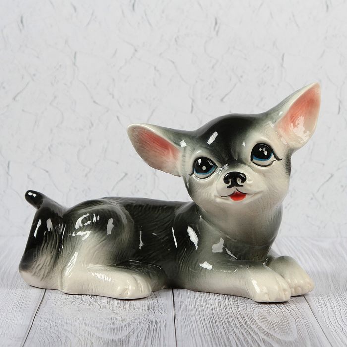 Копилка "Собака Малыш", глазурь, микс