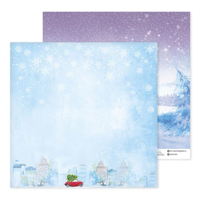 Бумага для скрапбукинга «Снежная сказка», 30,5 × 30,5 см