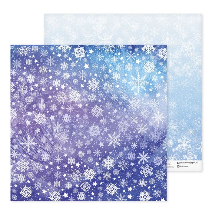 Бумага для скрапбукинга «Снежный ×оровод», 30,5 × 30,5 см
