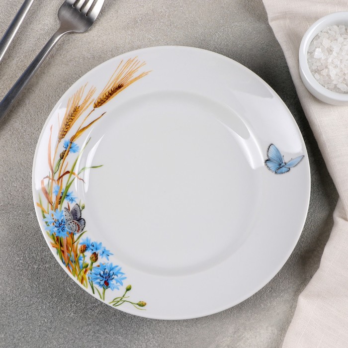 Тарелка обеденная 20 см "Славянский букет. Васильки"