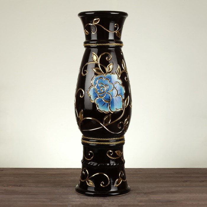 Ваза напольная "Осень" чёрная, микс