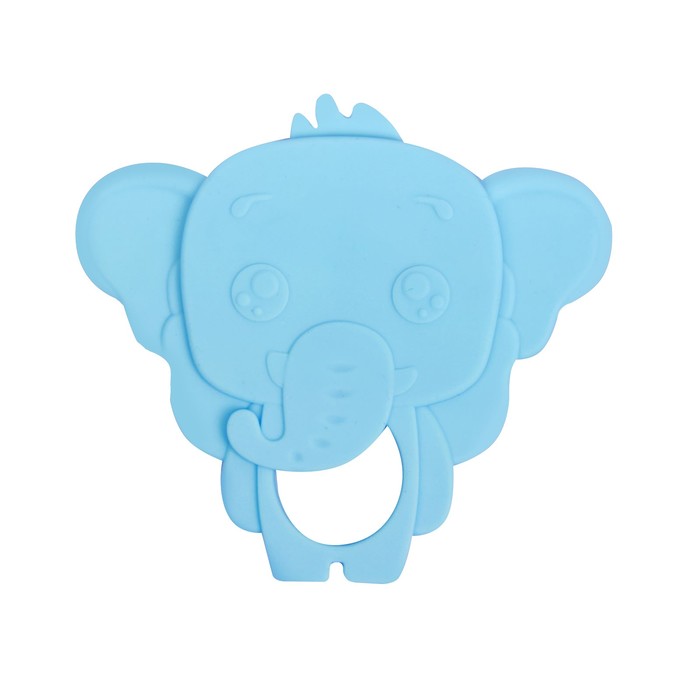 Прорезыватель силиконовый «Слоник», цвет голубой