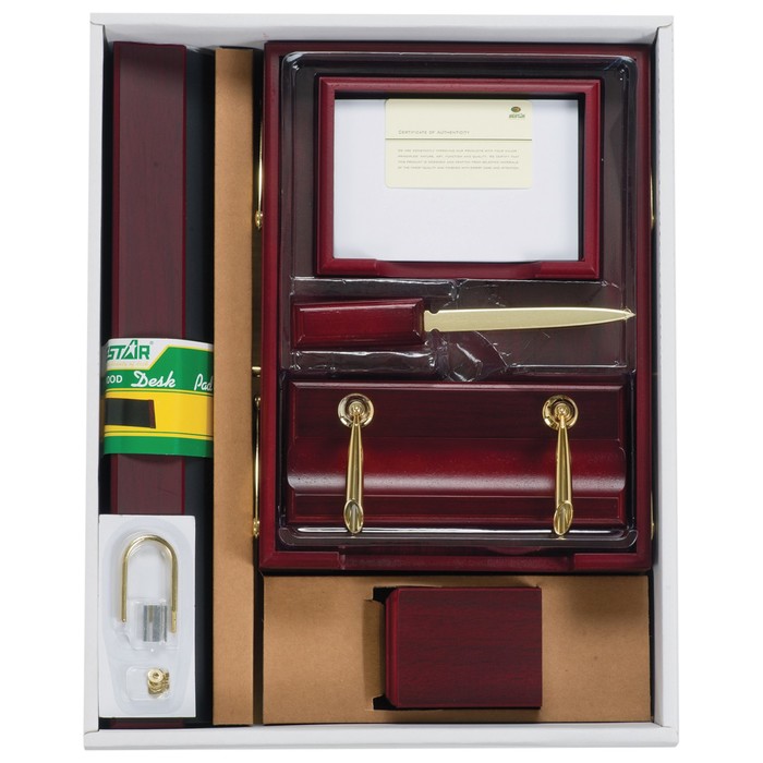 Набор настольный BESTAR Ares, из дерева, 7 предметов, двойной лоток, красное дерево