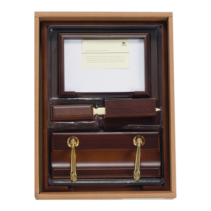 Набор настольный BESTAR Neptun, из дерева, 5 предметов, лоток, орех