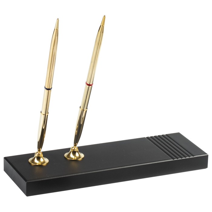 Набор настольный BESTAR Osiris, из дерева, 7 предметов, двойной лоток, черное дерево