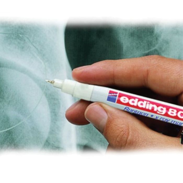Маркер для рентгеновских пленок EDDING 0,8 мм,на лаковой основе, белый