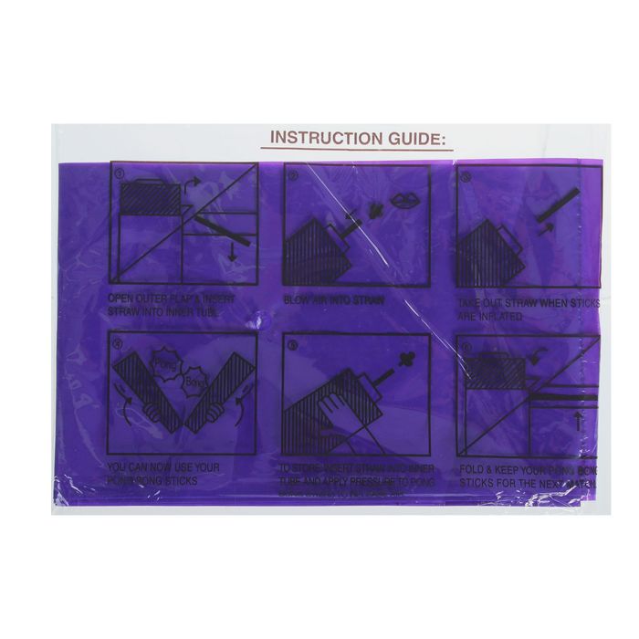 Палка-стучалка болельщика, набор 2 штуки, цвет фиолетовый