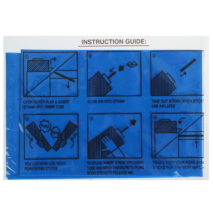 Палка-стучалка болельщика, набор 2 штуки, цвет синий