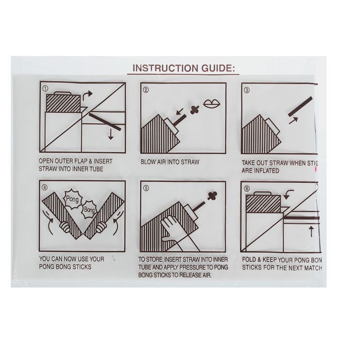 Палка-стучалка болельщика, набор 2 штуки, цвет белый