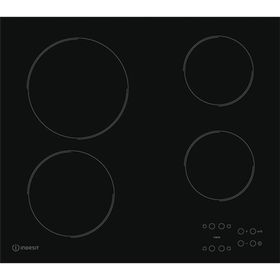 

Варочная поверхность Indesit RI 161 C, электрическая, 4 конфорки, сенсор, чёрная
