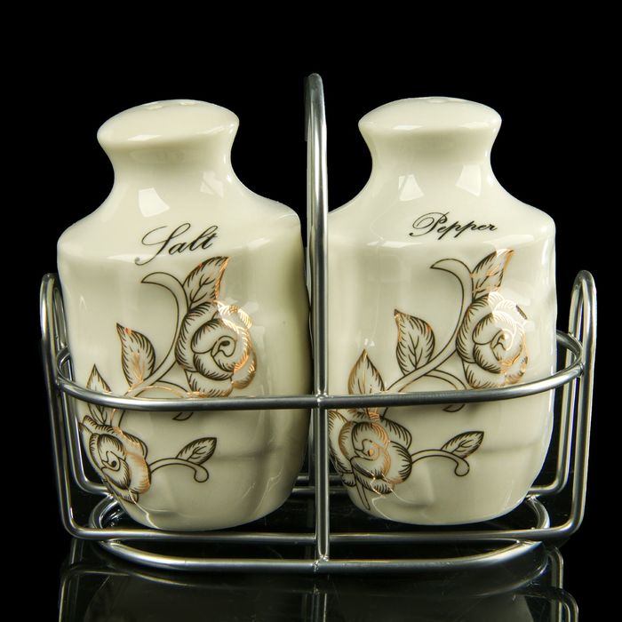 Набор для специй на подставке, 2 емкости 80 мл