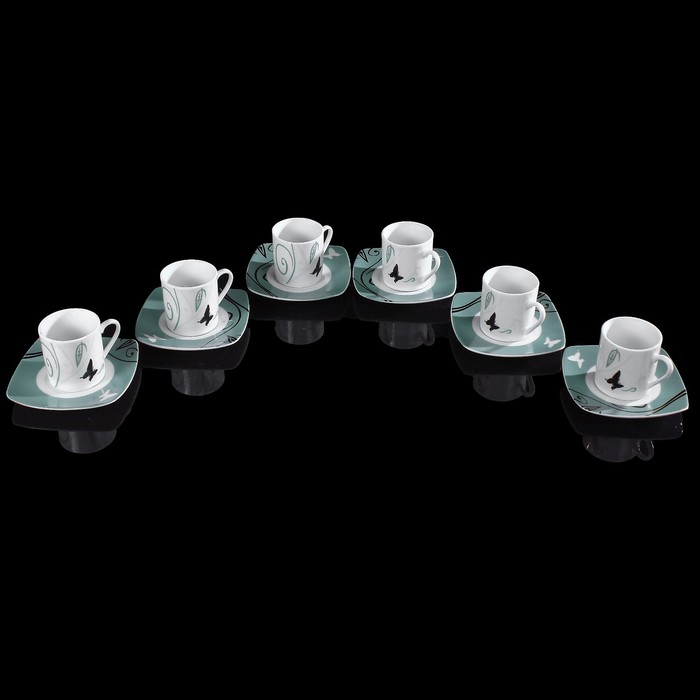 Набор кофейный, 12 предметов, чашка 70 мл