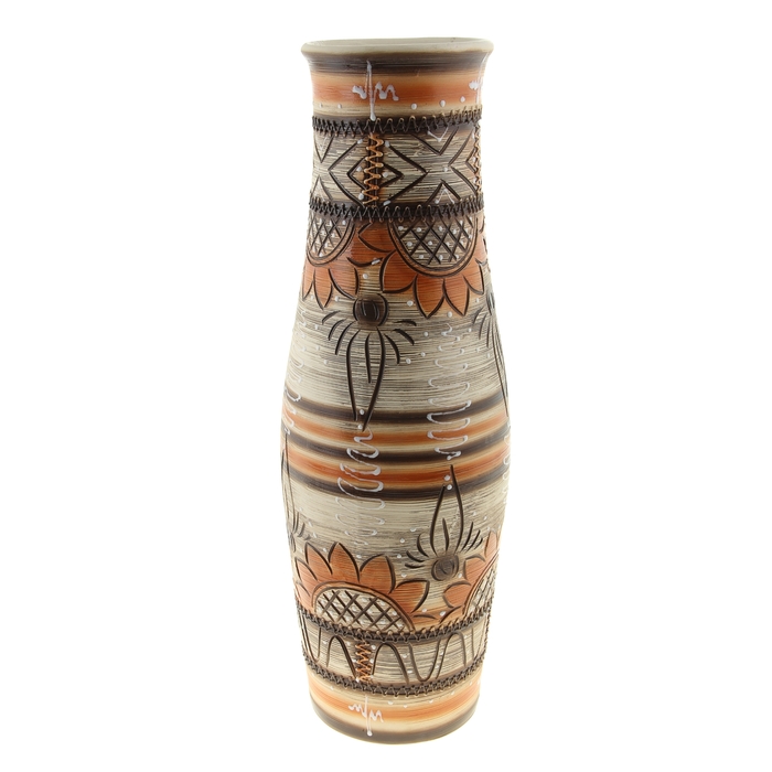 Ваза напольная "Афина" жемчуг, узор, микс