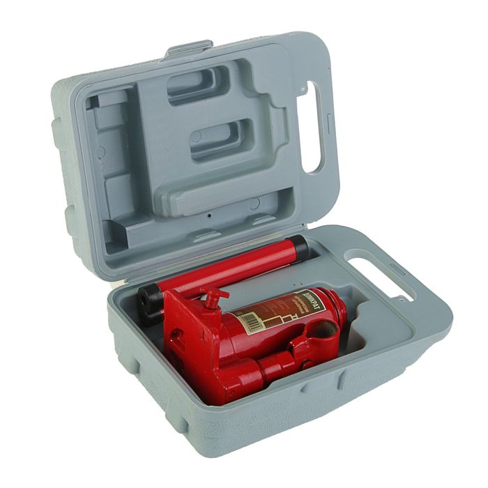 Домкрат гидравлический бутылочный LOM в кейсе, 2 т, высота подъема 148-278 мм