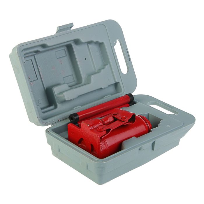 Домкрат гидравлический бутылочный LOM в кейсе, 8 т, высота подъема 178-348 мм