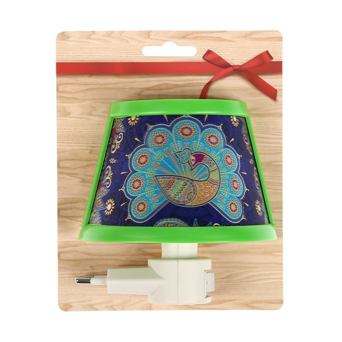 Ночник пластик "Павлин" 8 см