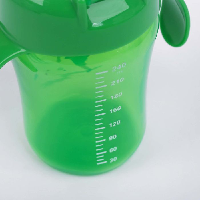 Поильник детский с мягким носиком, 240 мл, от 5 мес., цвет зелёный
