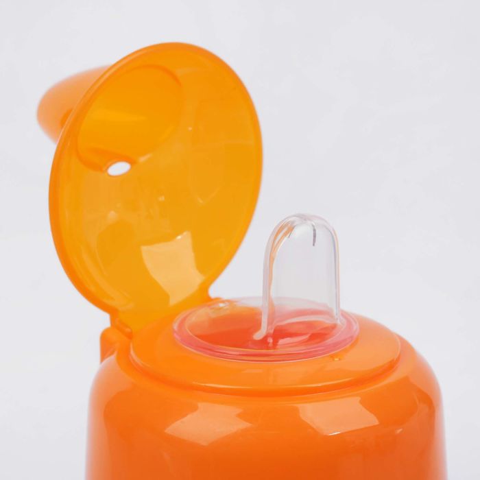 Поильник детский с мягким носиком, 240 мл, от 5 мес., цвет оранжевый