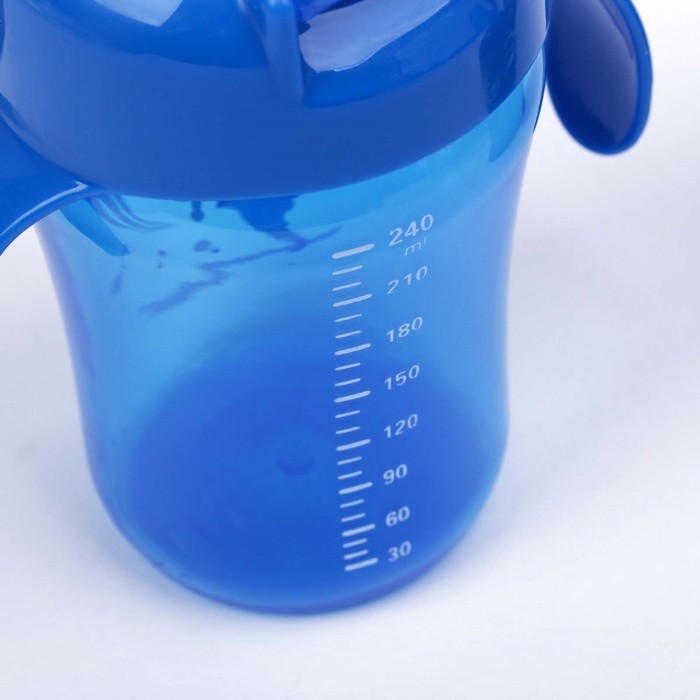 Поильник детский с мягким носиком, 240 мл, от 5 мес., цвет синий