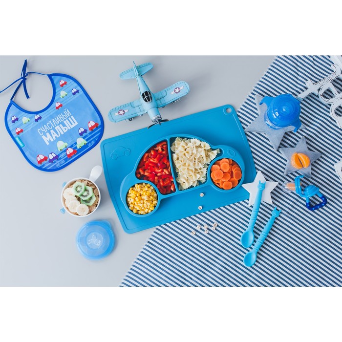 Поильник детский с мягким носиком, 240 мл, от 5 мес., цвет синий