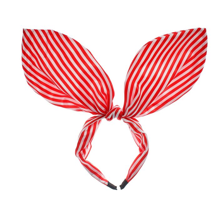 Карнавальный ободок "Полосатые ушки", цвет розовый