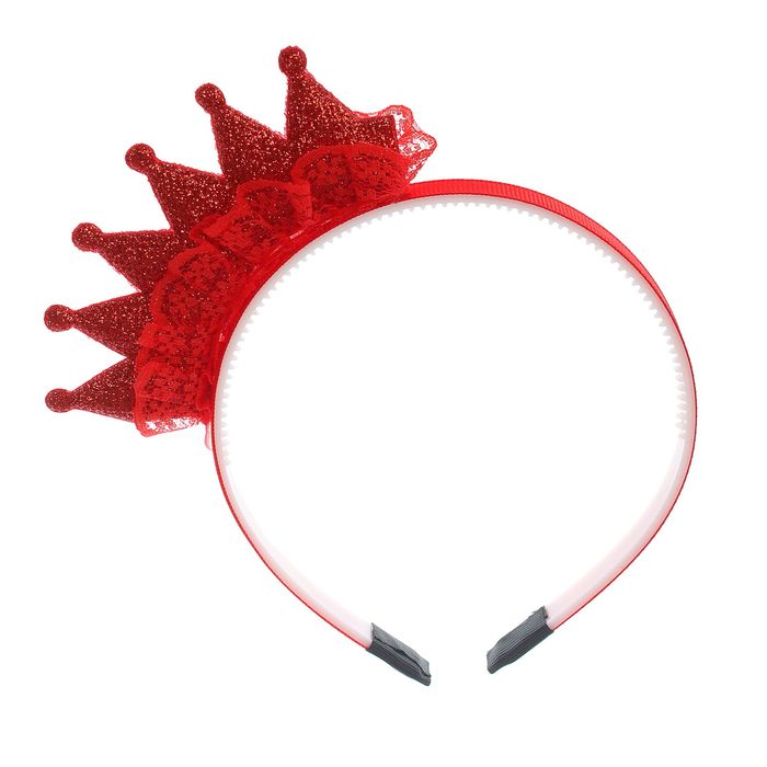 Карнавальный ободок "Корона", с кружевом, цвета МИКС