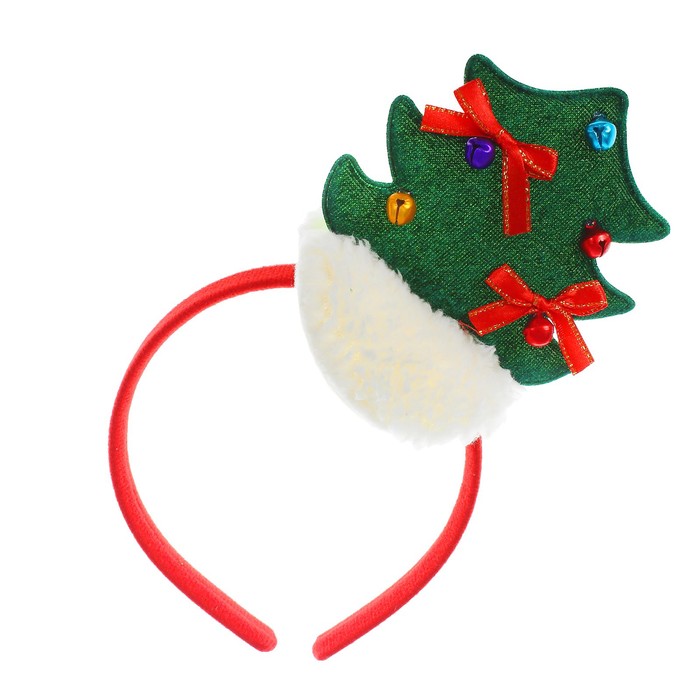 Карнавальный ободок "Елка", с бантиками